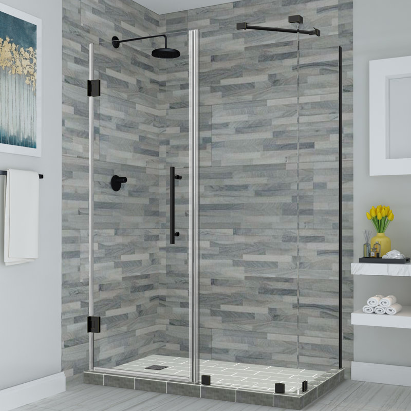 Bromley Frameless 69.25" x 72" Rectangle Hinged Shower Enclosure