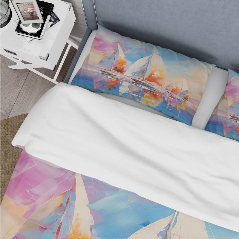 Ensemble de housse de couette de transport Sail Sail Abstract Winds III - Microfibre de polyester