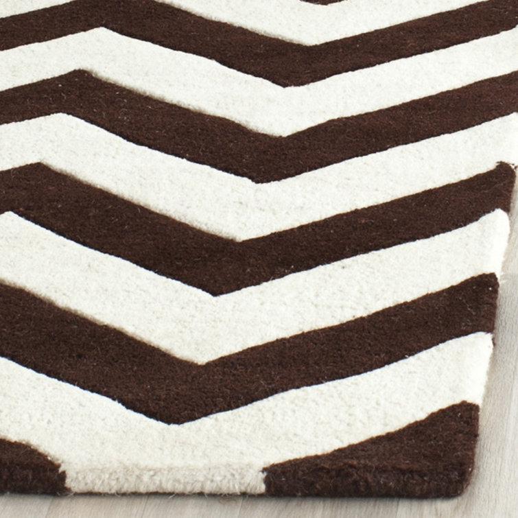 Brodie Chevron Wool Hand Woven Area Rug