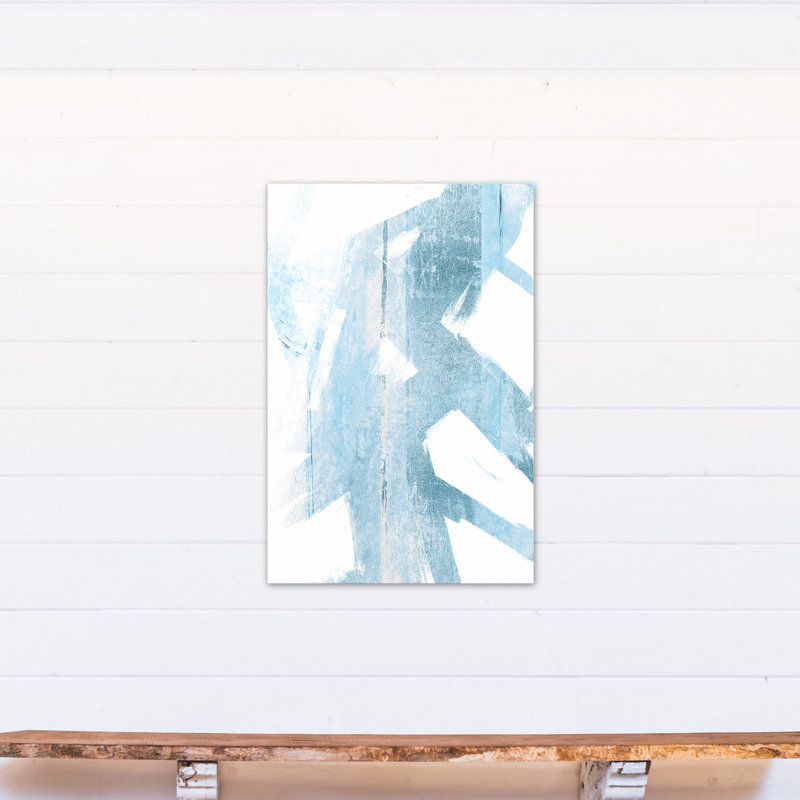 « pastel blue strokes », reproduction de peinture à l’aquarelle sur toile tendue