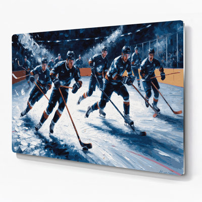 Sports Bandy Gray Metal Wall Art