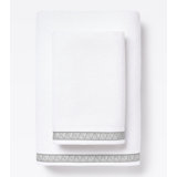Weave Pure Cotton Bath Towel with Stone Embroidery