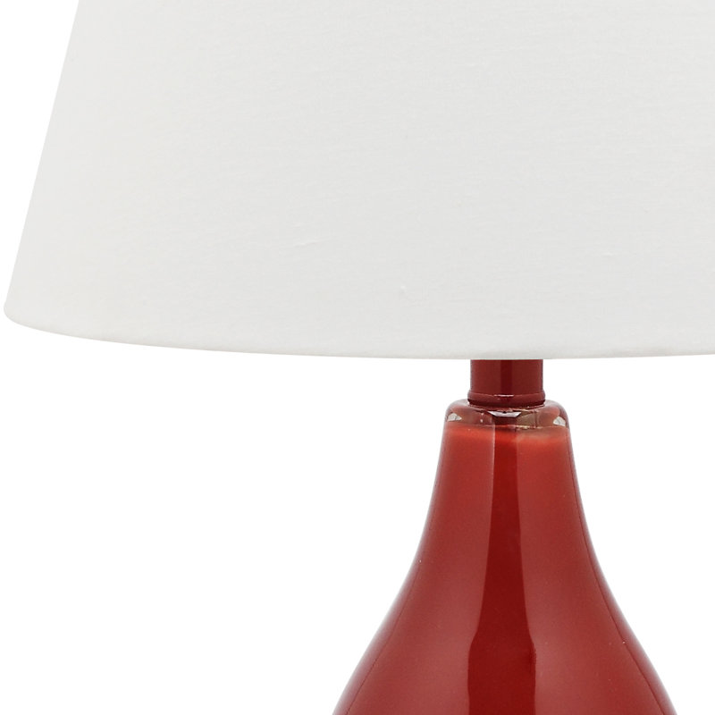 Moriarty Ceramic Table Lamp, Chinese Red