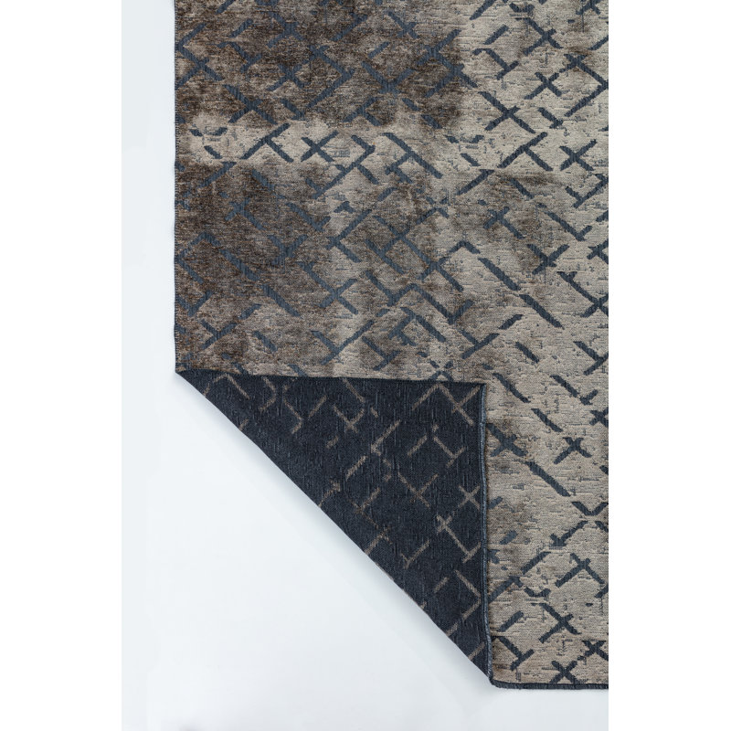 Rapture Black/Gray Abstract Luxury Area Rug, Rectangle 7'10" x 9'10"