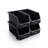 Sorbus 4 Pack Large Open Front Stackable Garage Storage Bin – Heavy Duty Plastic Organizer Tote for Tools, Hardware & Shelving-130944097