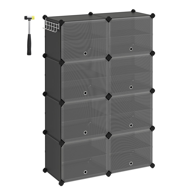 12 Pair Stackable Shoe Storage Cabinet
