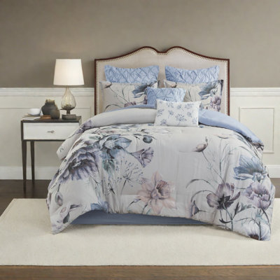 Elegant Blue Cotton Bedding Sets, Shabby Chic Style, Perfect For Home Decor