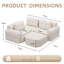 Canapé modulaire modulaire avec méridienne, structure en mousse complète, conception d'emballage par compression, revêtement en tissu tissé, canapé moderne surdimensionné pour le salon-1942740842