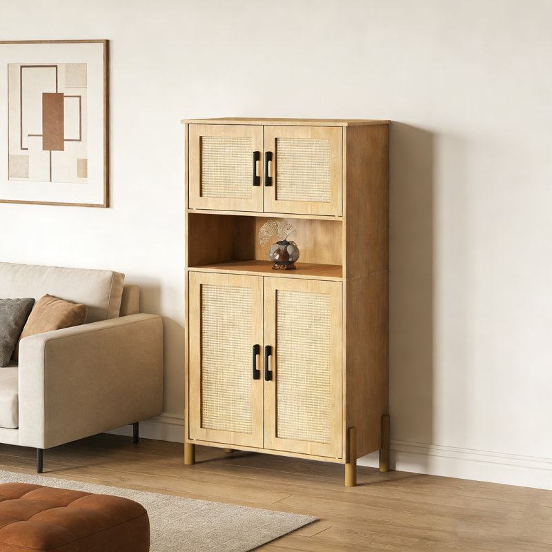 Mid-century Modern 4-door Storage Cabinet