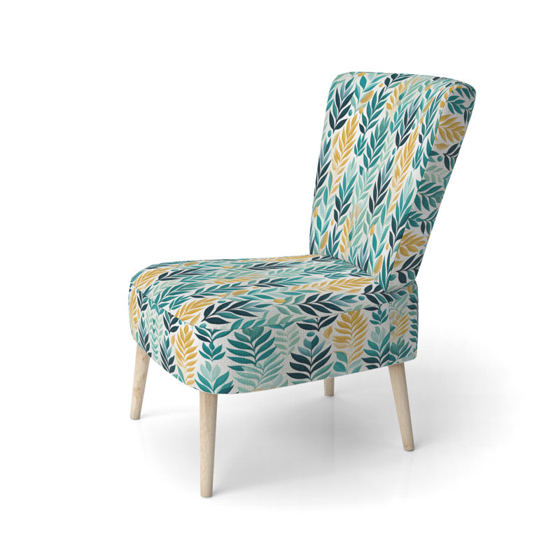 Chaise d'appoint rembourrée bohémienne et éclectique Plants