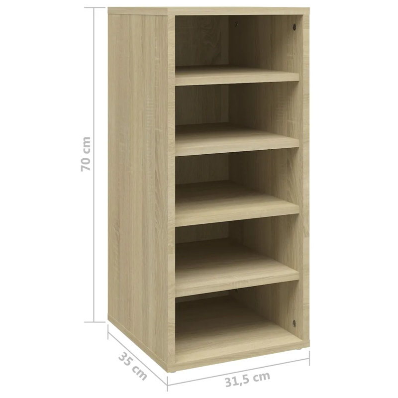 Shoe Cabinet Engineered Wood, Sonoma Oak