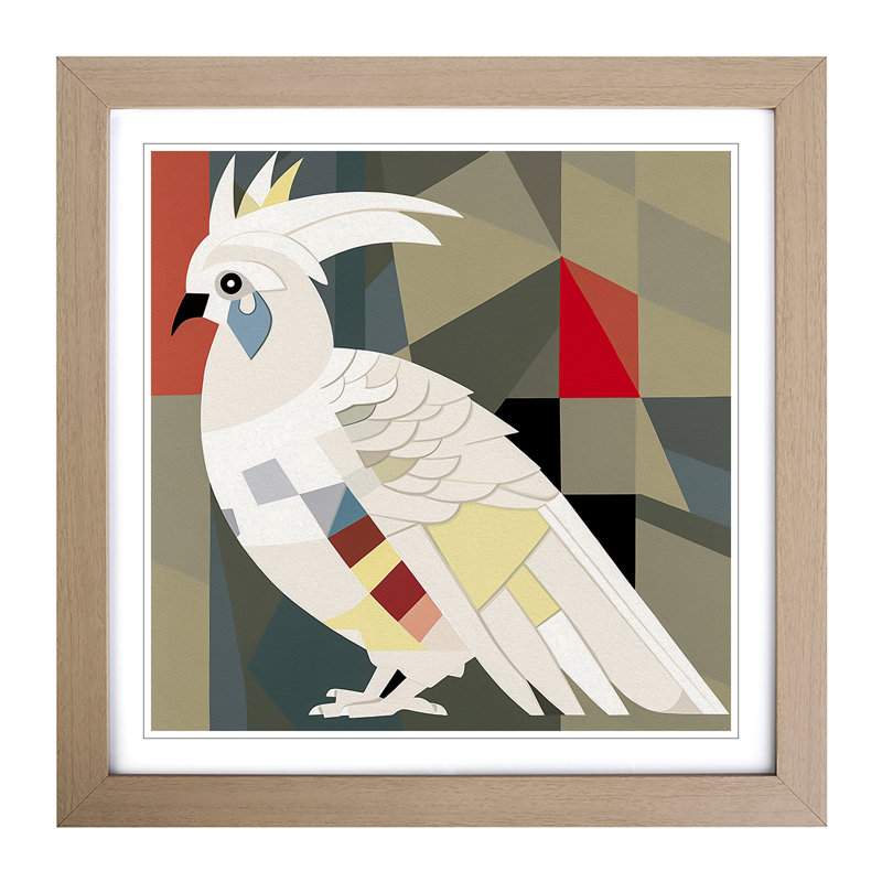 Cockatoo Constructivism No.1 - Framed Print, Oak