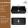 Fireclay Farmhouse Apron Kitchen Sink With LED Function Kitchen Faucet