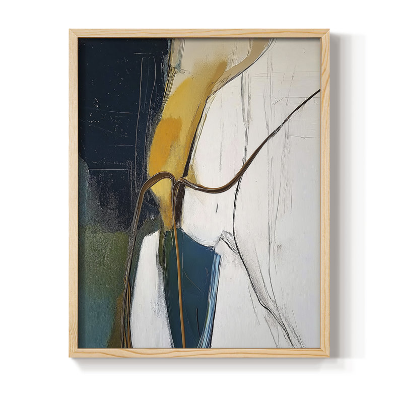 ABSTRACT Series DCXL - Impression encadrée de qualité supérieure - Prêt à être accroché - Aucun clou requis, H 11 po x l 9 po