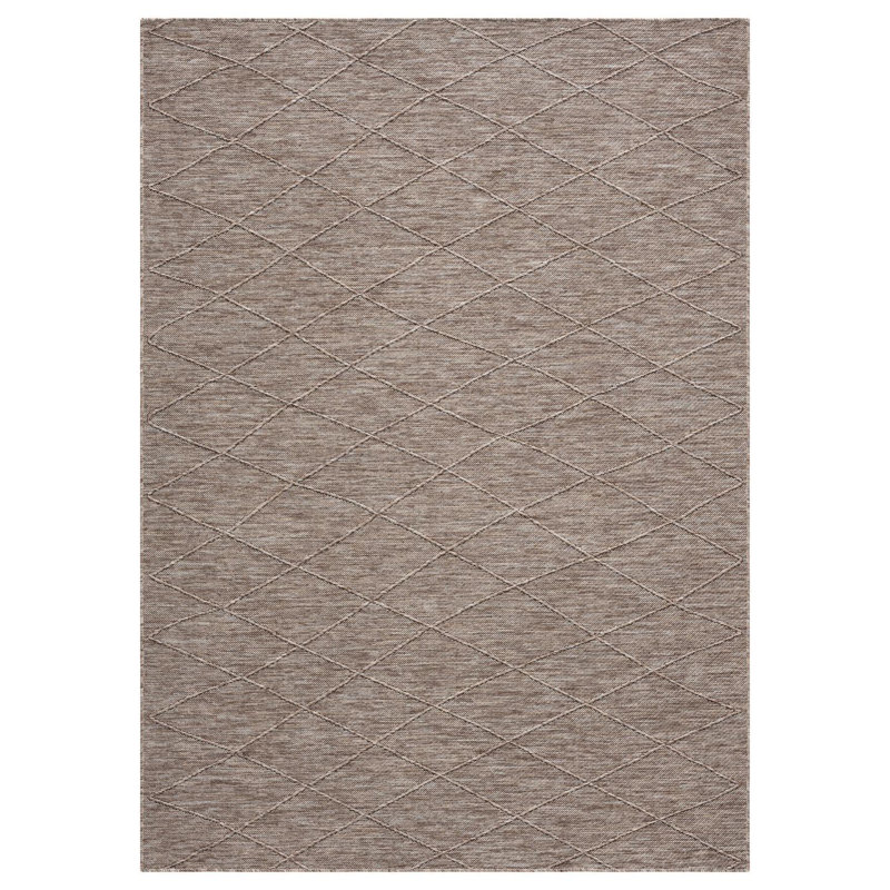 Tapis extérieur moderne à motif géométrique, tapis lavable antidérapant, Rectangulaire 8 pi x 10 pi