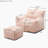 Corduroy Bean Bag Chair With Ottoman,Comfy Foam Large Lazy Sofa-114210727