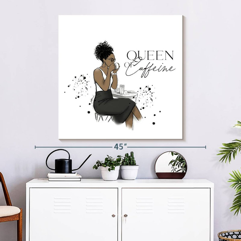 Ketti Queen Caffeine, 33" H x 33" W