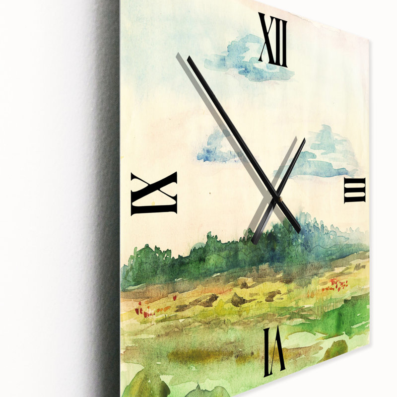 Horloge murale Blossoming Summer Landscape, Grand