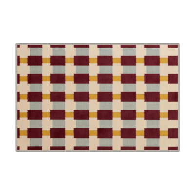 Checkerboard Area Rug Washable Non  Low Pile Entryway Rug  Soft Geometric Checkered Floor Mat For Kitchen  Hallway Bedroom Indoor Decor