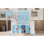 Lit mezzanine double avec tente et tour rose - Bleu-396878294