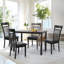 Ensemble de table de salle à manger 5 pièces, 4 chaises chaudes en bois massif de style classique avec table rectangulaire, ensemble de cuisine, coussins en similicuir-967329894