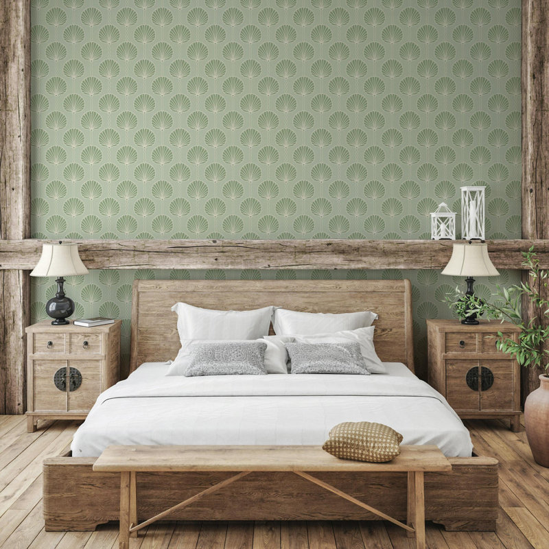 Deco Lily - Papier peint vert