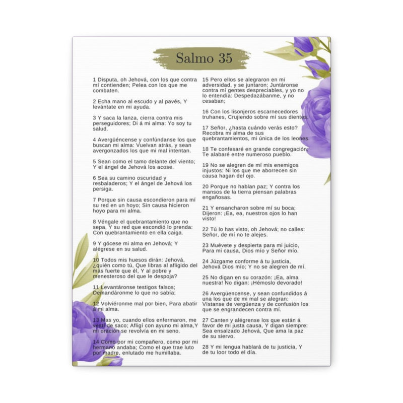 " Salmo 35 Impresión De Arte Cristiano En La Pared Lista Para Colgar " Textual Art Print, 14" H x 11" W x 1.25" D