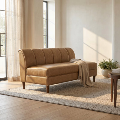 Banquette modulaire en similicuir Charbel