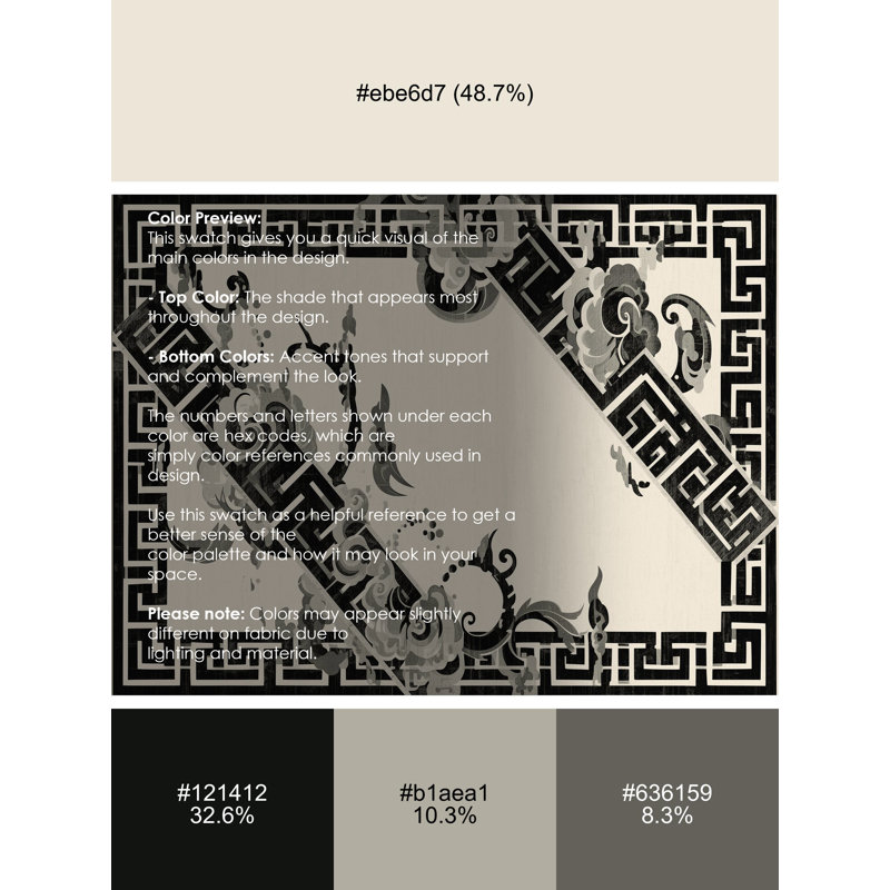 Tapis oriental classique beige à motif lavable à la machine à motifs et textures, Rond 8 pi