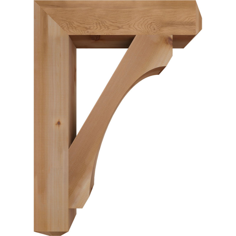 H Support en bois / corbeau, Western Red Cedar (Smooth), H 42 po x l 5,5 po x P 30 po