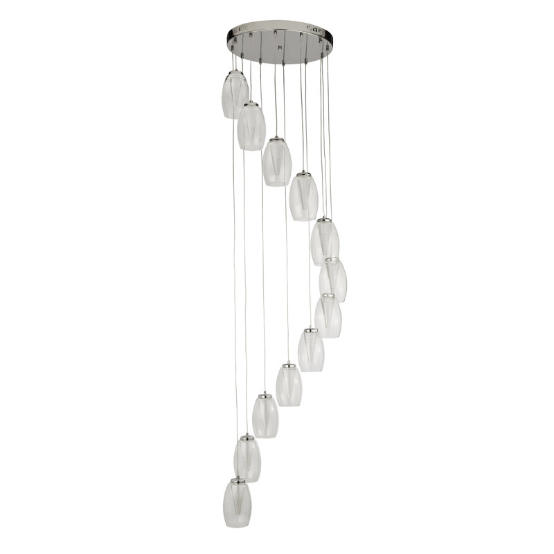 Ruari 12-Light Cluster Chandelier, Clear