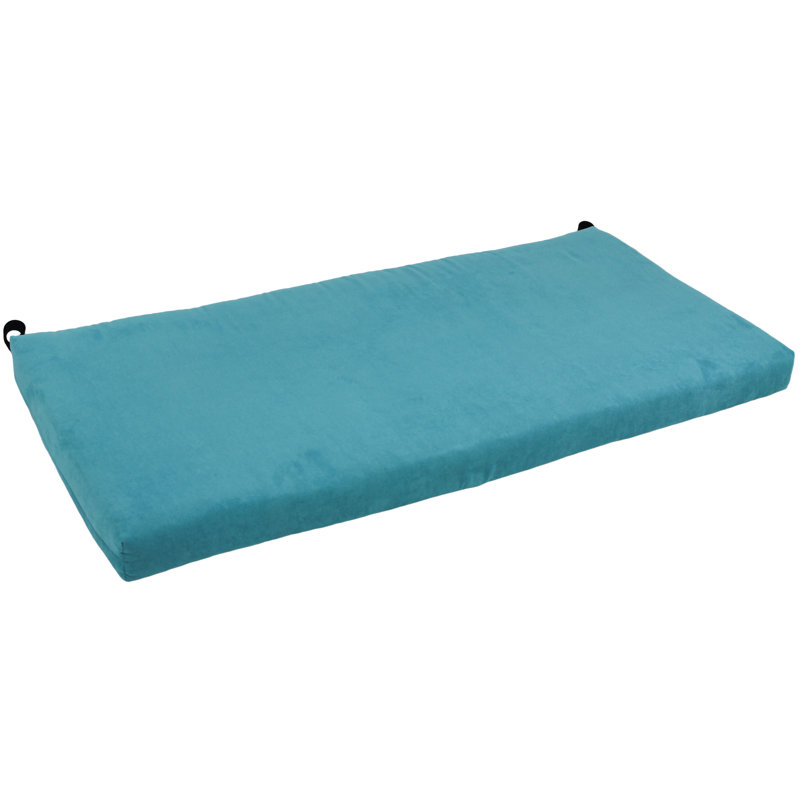 Outdoor 3'' Seat Cushion, Aqua Blue, 54'' W x 19'' D