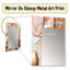 Or et blanc géométrique Serenity II - miroir mural géométrique unique, miroir doré, impression d'art en métal-1153049575