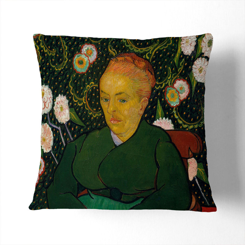 Seated Woman Scatter Cushion with Filling, 55cm H x 55cm W x 20cm D, White