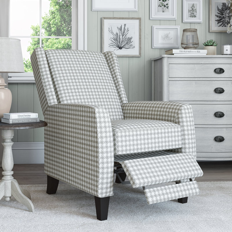 Fauteuil inclinable manuel 28,25 po Dolins, Pied-de-poule gris chiné