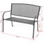 Banc de jardin en acier Morella