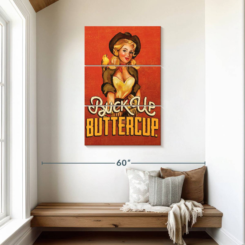 Leisha Buck Up Buttercup Ruby, 45" H x 28" W