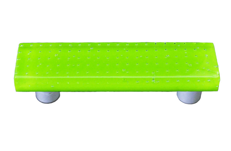 Poignée barre 3 po Bubbles, Noir, Vert printanier