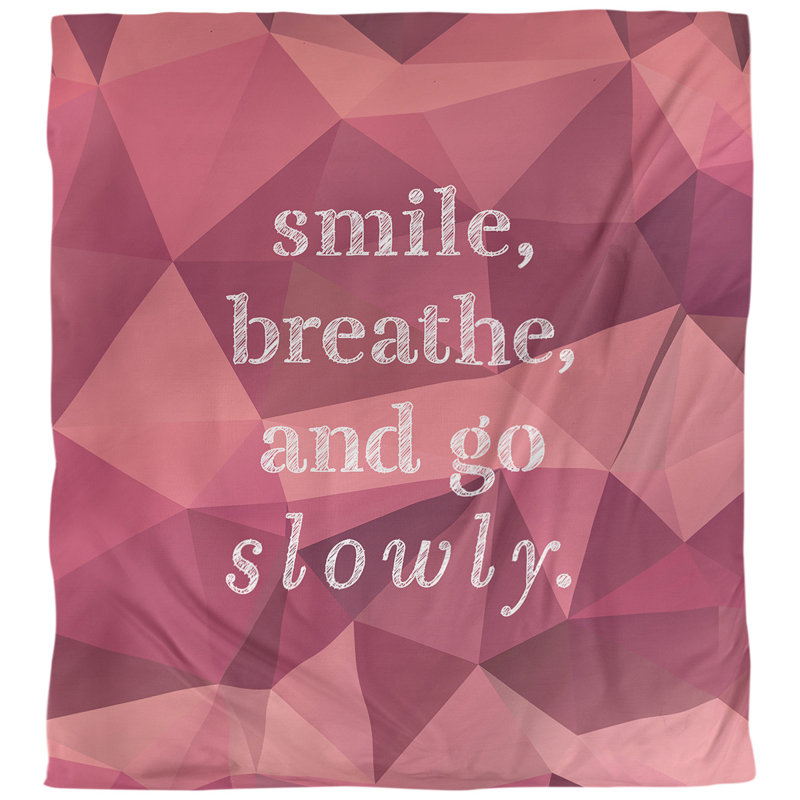 Housse de couette simple go quote lente, Housse de couette pour très grand lit, Tourmaline rose