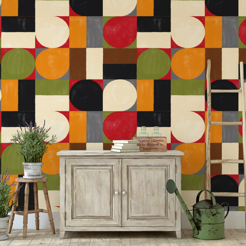 Arnel Geometric Midcentury Bauhaus Wallpaper