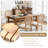 French Style Vintage Rattan Back Dining Chairs Side Chairs (Set of 4)-2059969084