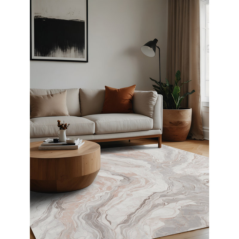 Tapis gris lavable à la machine, Carré 4 pi