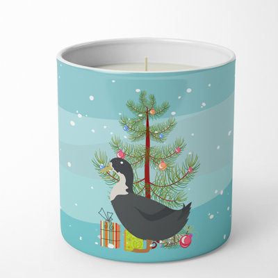 Bougie de Noël bleue bleue