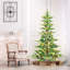 Arbre de Noël artificiel avec lumières chaudes-1240276973