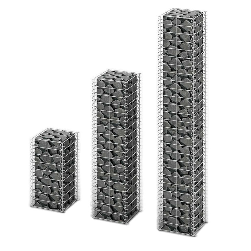 Ensemble de cage de jardin en pierre 3 pièces Gabion