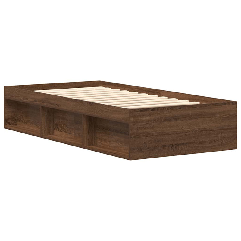 Afriani Storage Bed, Brown Oak, Single (3')