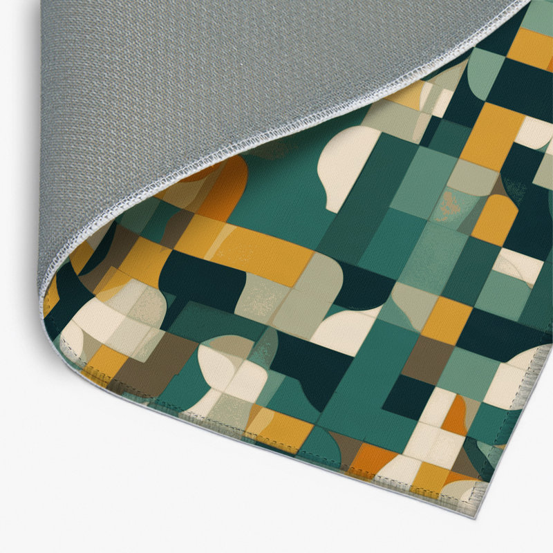 Tapis intérieur et extérieur Schématique, Rectangle 1 pi 6 po x 2 pi 6 po
