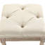 Repose-pieds 16 po, repose-pieds capitonné avec siège rembourré, pieds en bois rustique pour chambre à coucher, salon, beige-326224013