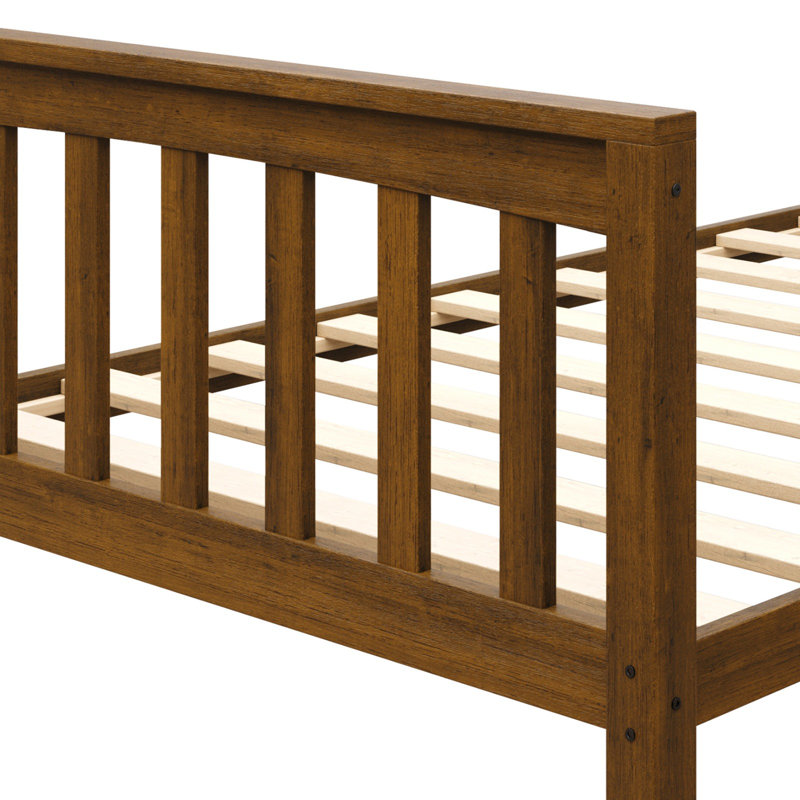 Javonne Kids Twin Over Twin Bunk Bed, Brown