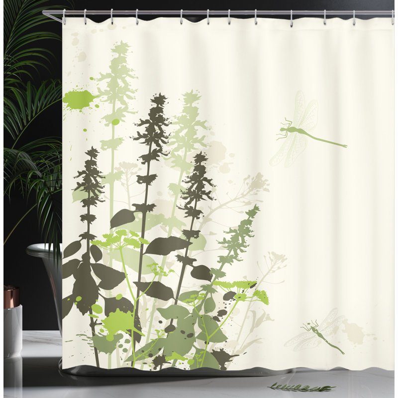 Shower Curtain with Hooks Included, 75" H x 69" W
